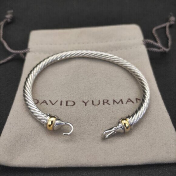 David Yurman 5mm Hook Buckle Classic Sterling Silver Bracelet QDW-2037 - Picture 3 of 6